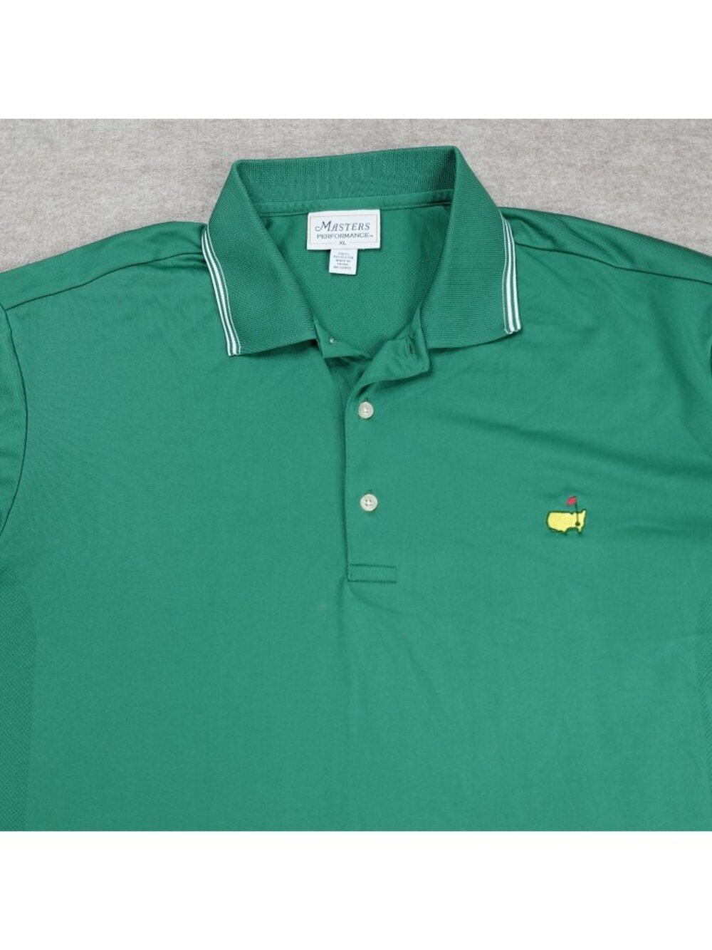 Masters Mens Polo Shirt XL Green Solid Performance NEW